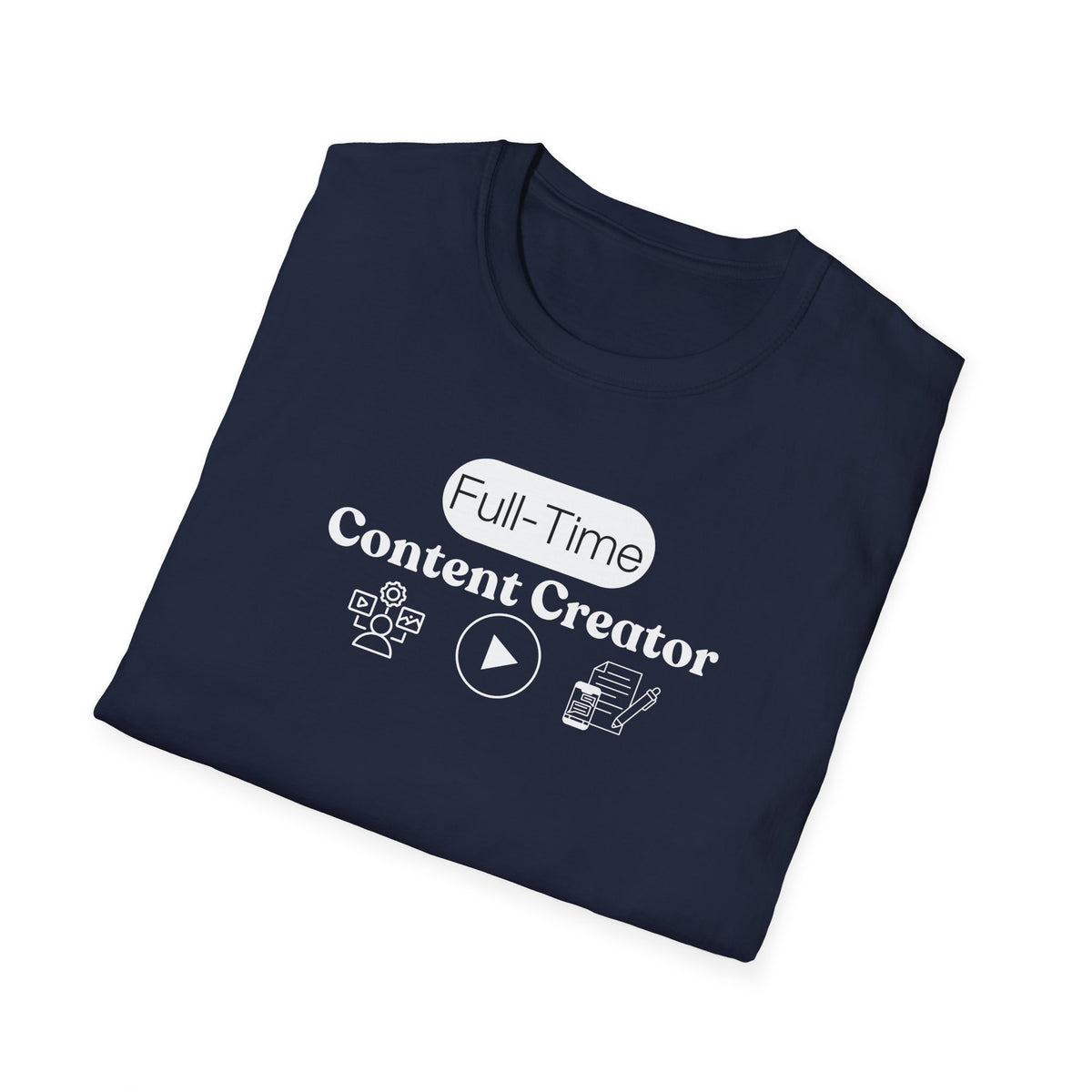 Content Creator Tee - Unisex Softstyle T-Shirt, Graphic Designer Shirt, Blogger Top, Social Media Influencer Apparel, Artist Tee