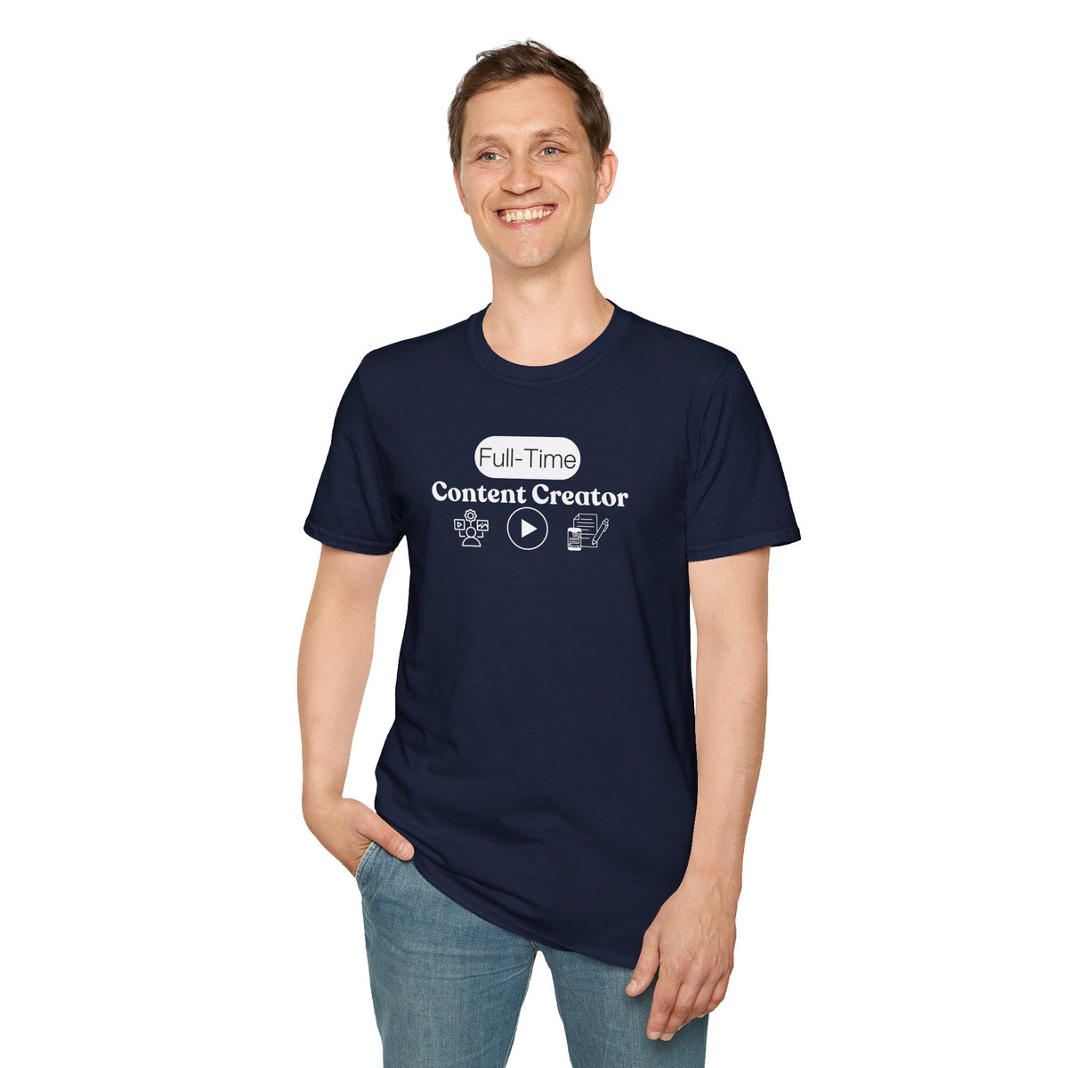 Content Creator Tee - Unisex Softstyle T-Shirt, Graphic Designer Shirt, Blogger Top, Social Media Influencer Apparel, Artist Tee