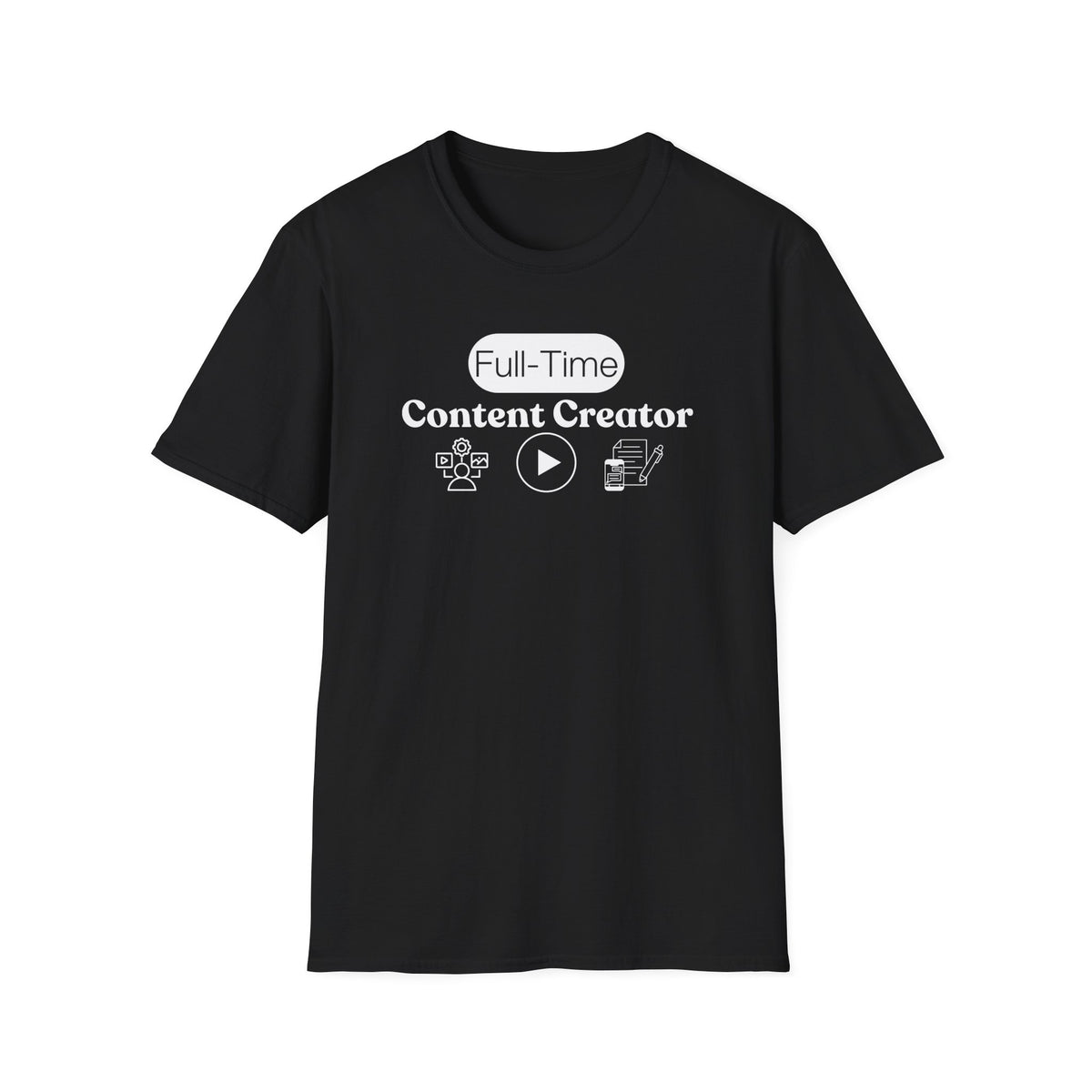 Content Creator Tee - Unisex Softstyle T-Shirt, Graphic Designer Shirt, Blogger Top, Social Media Influencer Apparel, Artist Tee