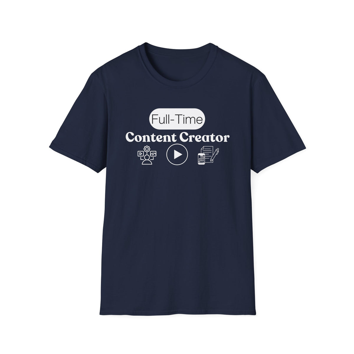 Content Creator Tee - Unisex Softstyle T-Shirt, Graphic Designer Shirt, Blogger Top, Social Media Influencer Apparel, Artist Tee